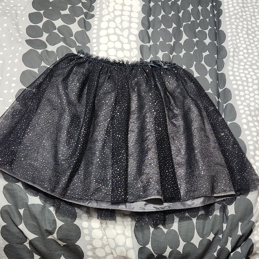 Zara Girls sparkling black grey skirt - Picture 3 of 8